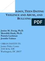 TECHNOLOGY, TEEN DATING VIOLENCE AND ABUSE, AND BULLYING (2013)