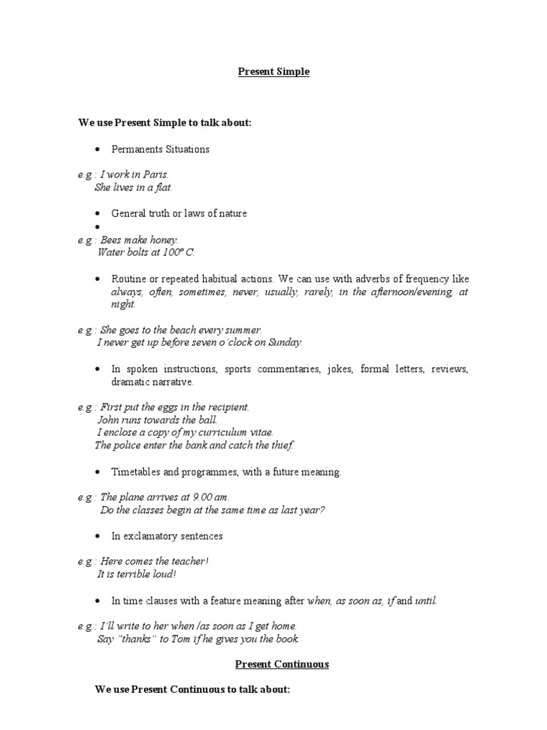 Understanding English Tenses Explained | PDF | Linguistics | Grammar