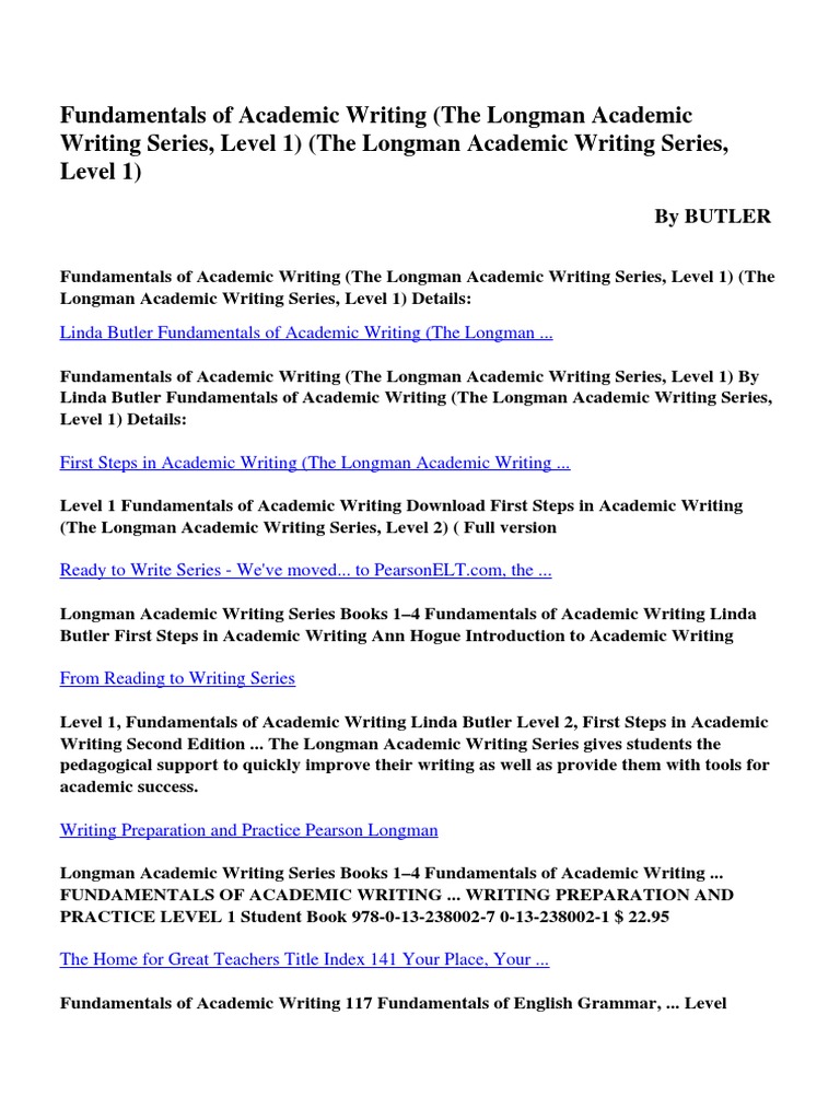 Introduction to academic writing longman