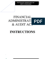 Financial Administration and Audit Act (FAA) - INSTRU