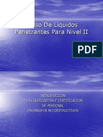 Curso de Líquidos Penetrantes para Nivel II