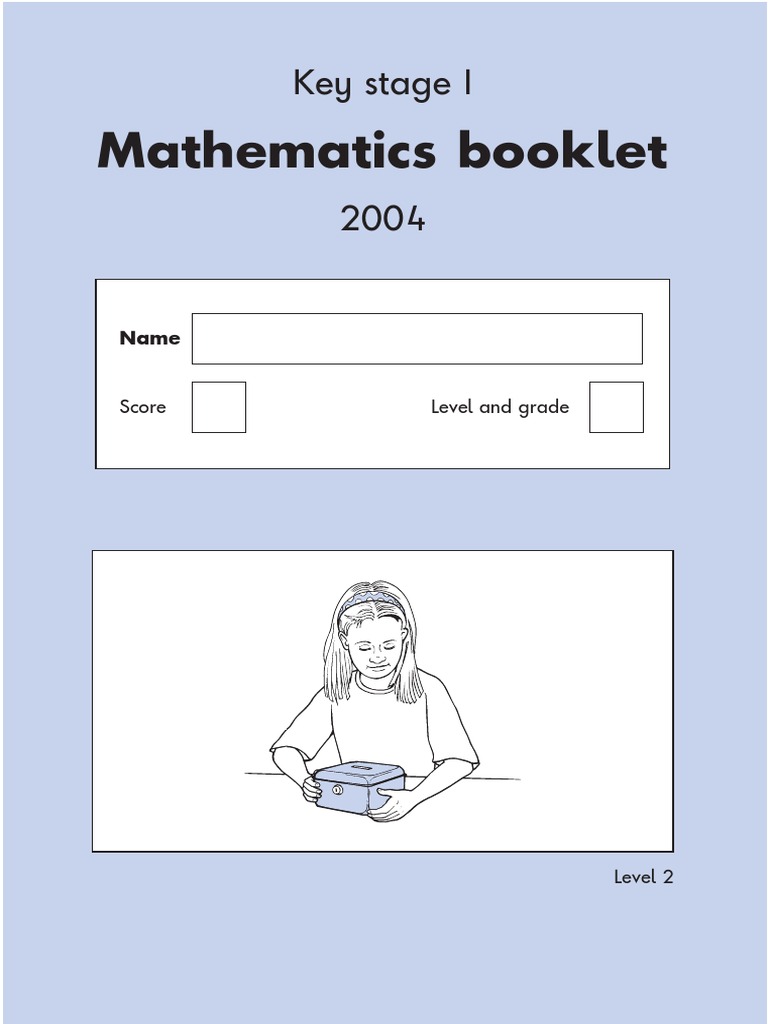 2004 Maths Key Stage 1 Paper a Level 2 Teaching Mathematics Science