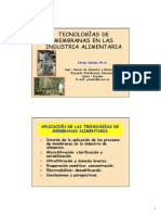 Tecnologia de Membranas en La Industria Alimentaria