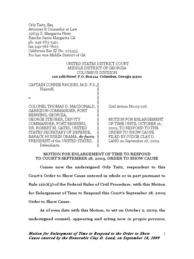 Motion to Extend Response Deadline | PDF | Virtue | Government