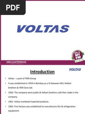 voltas ppt air conditioning business scribd