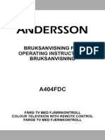 Andersson A404FDC Manual