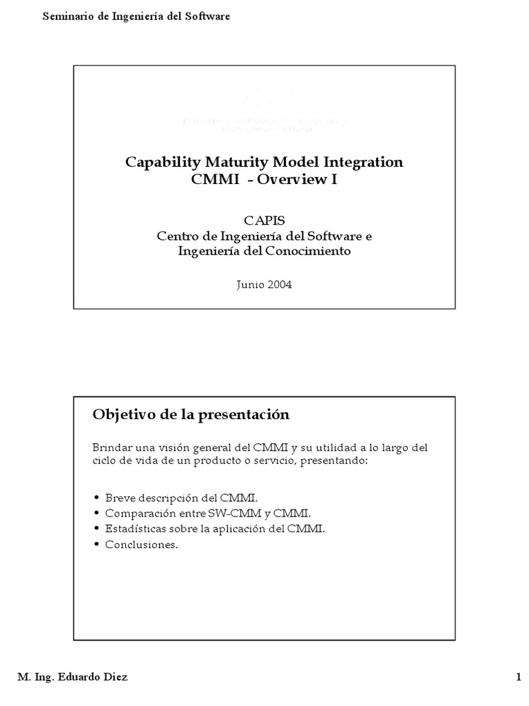 Introducción al CMMI en Software | PDF | Ingeniería de software ...