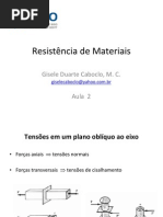 Aula 2 - Resistencia dos Materiais