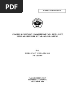 Download Kandungan logam berat Pb Cu Cd dan Hg pada beberapa ikan laut di wilayah pesisir Kota Bandar Lampung 2008 by Indra Gumay Yudha SN20555074 doc pdf