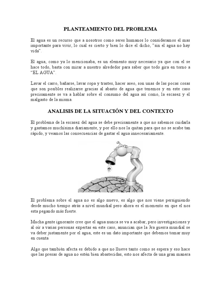 Problemas y soluciones sobre el agua | PDF | Agua | Ocio