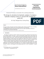 The Design & Calculation For Hydraulic Cylinder of Workpiece Hydraulic Clamping System of A Special CNC Machine For Guide Disc