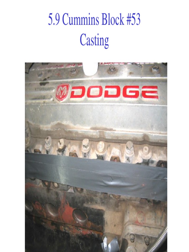 Series 53 Cummins 5.9 Engine Block