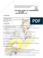 Bases Del Concurso de Comprensión Lectora PACHACUTEC LEE