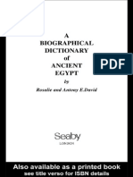 David-A Biographical Dictonary of Ancient Egypt