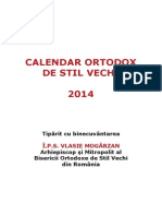 Calendar Stil Vechi 2014