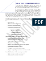 Basic Principles of Eddy Current Inspection: o o o o