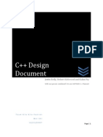 C++ Design Document: Justin Kelly, Robert Kirkwood and Kalan Fry