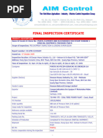 Download Final Inspection Certificate for Lashing  Securing RighAIM CONTROL by Inspection SN20562302 doc pdf