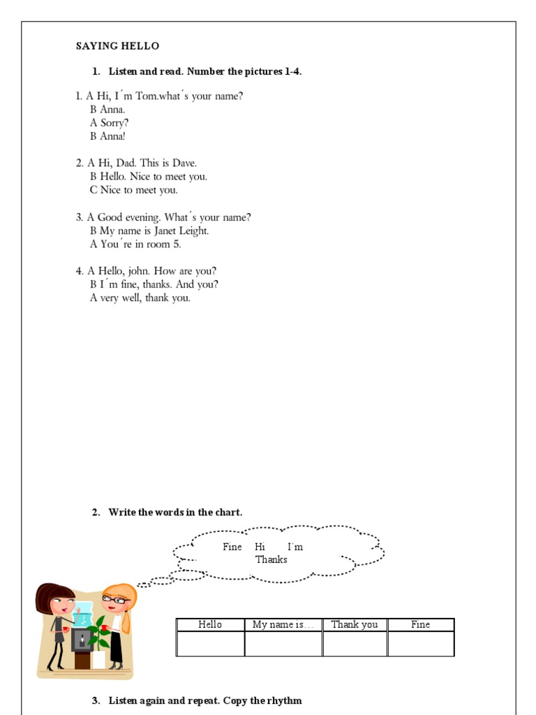 Saying Hello | PDF