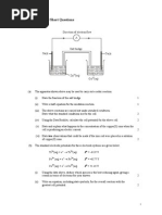 Redox Review - IB-Short Questions