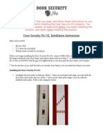 Door Security Pro XL Installation Instructions