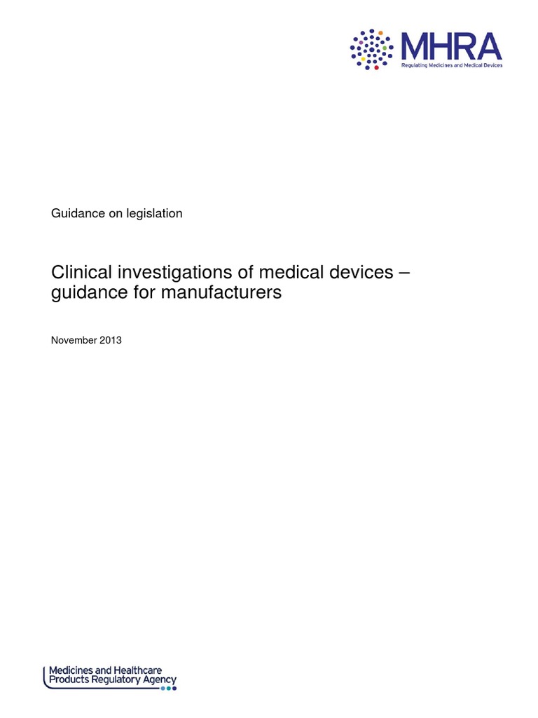 MHRA Medical Devices PDF PDF Clinical Trial Medical Device