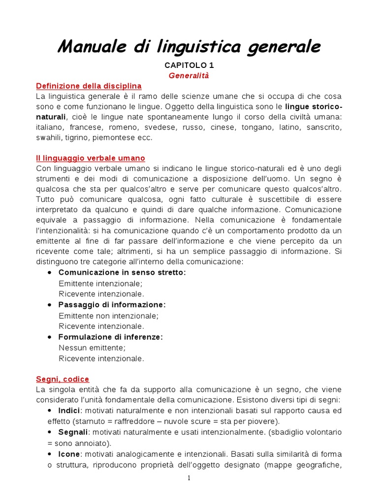 Considerazioni Su Un Recente Manuale Universitario Di Linguistica