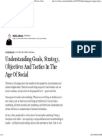 Understanding Goals, Strategy, Objectives and Tactics in The Age of Social - Forbes