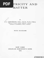 THOMPSON JJ - Electricity and Matter