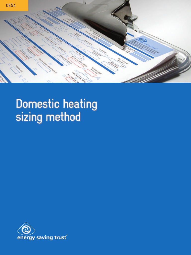 CE54 Domestic+Heating+Sizing+Method | PDF | Hvac | Water Heating