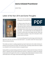 Letter of The Year 2014 and Some Thoughts - Lukumi and Santeria Initiated Practitioner Eugene Edo PDF