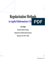 Regularization Methods: An Applied Mathematician's Perspective