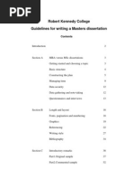 Dissertation Guidelines