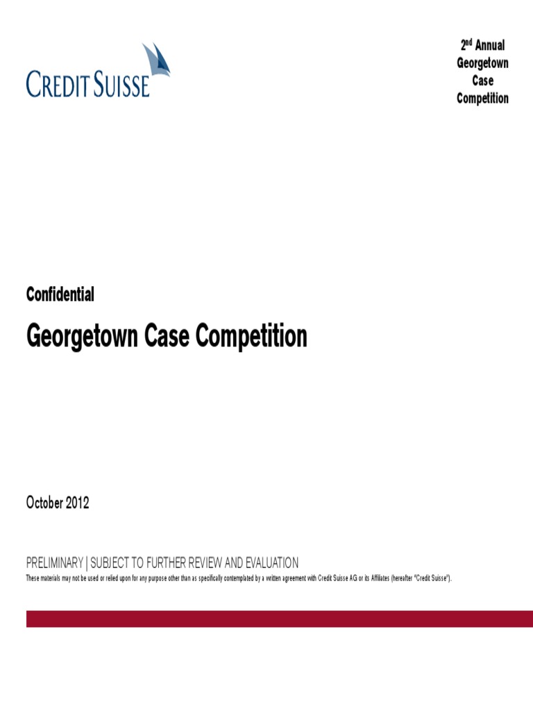 Case Competition Confidential PDF Financial Accounting