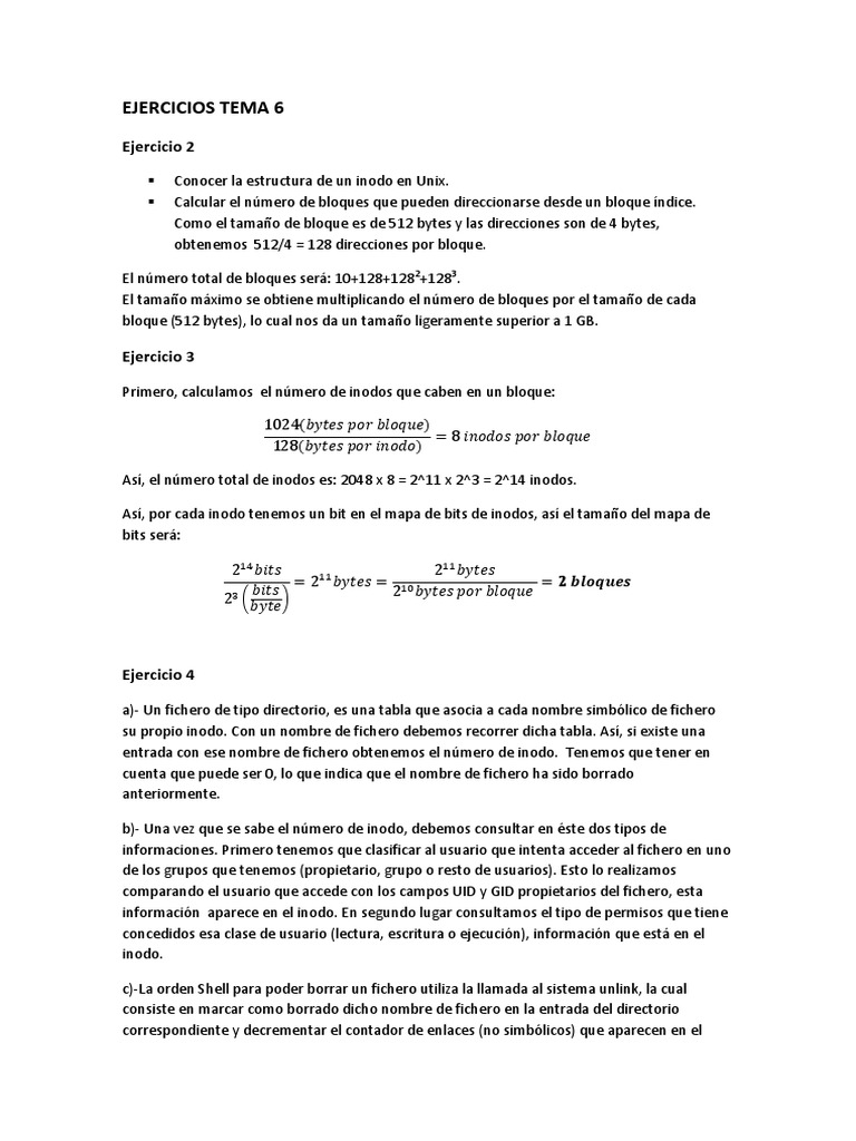 Ejercicios Tema 6 | PDF | Archivo de computadora | Poco