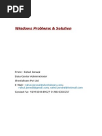 Windows Problems & Solutions