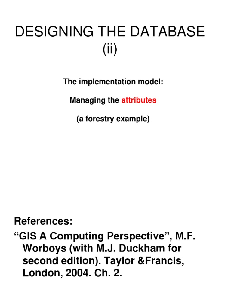 GIS Database Design for Forestry | PDF | Database Design | Conceptual Model