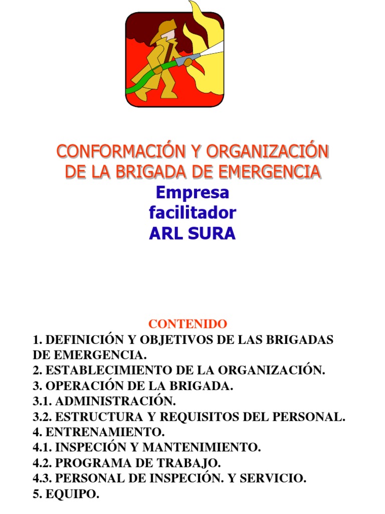 Organización de Brigadas de Emergencia | PDF | Primeros auxilios | Bombero