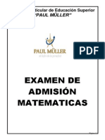 Examen de Matematicas II