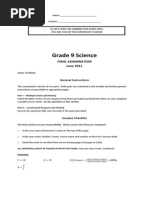 2011 Science9 Exam