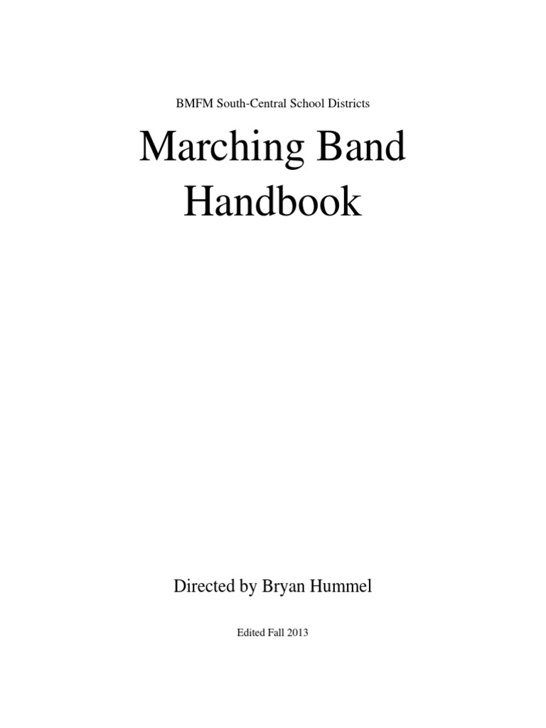 Marching Band Handbook Foot Leisure
