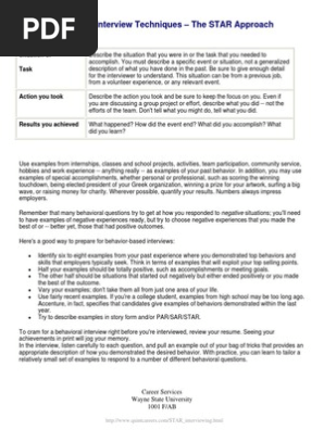 STAR Interview Prep Document