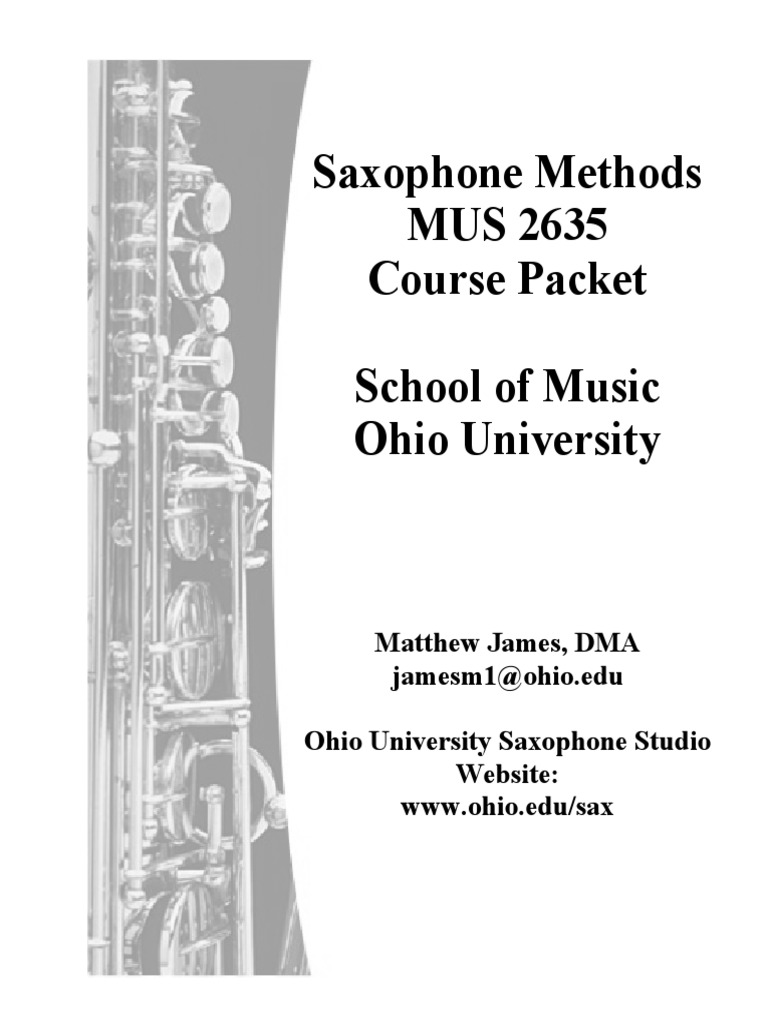 Saxophone Methods Packet PDF
