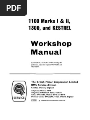 洋書 BRITISH LEYLAND 1100/1300 MOTOR MANUALS BRITISH LEYLAND 1100/1300 MOTOR MANUALS