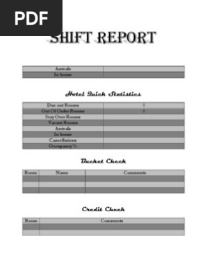 Einstein's Shift Report