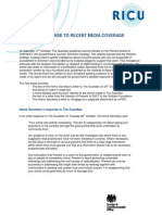 RICU - Prevent Response To Recent Media Coverage Re: Prevent & Spying. (Includes Letter of Prevent Director, Debbie Gupta To Ed Hussain)