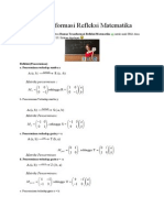 Rumus Transformasi Refleksi Matematika