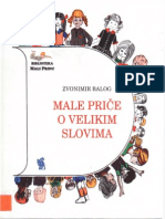 Zvonimir Balog - Male Priče o Velikim Slovima