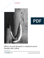 Effects of Social Disruption in Elephants Persist