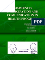 Community Participation & Communication in Health